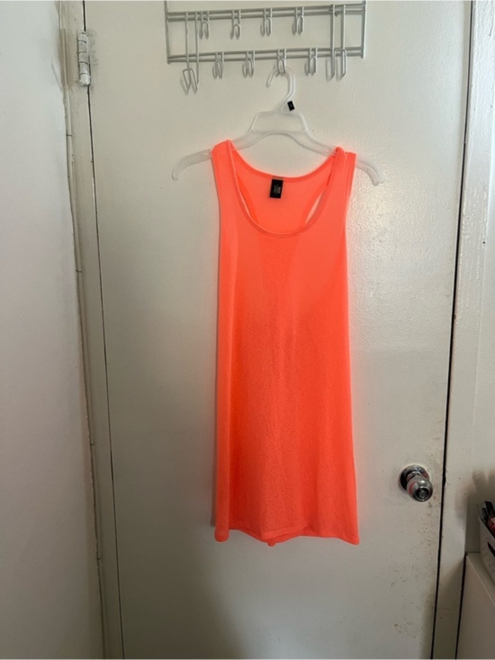 Endless sun Neon Coral Scoop Neck Tank Top - Women's Casual Layering Piece